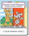 CS0445 Practice Good Manners Coloring and Activity Book with Custom Imprint